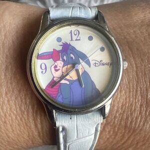 Vintage Disney Winnie The Pooh Piglet Hugging Eeyore Watch New Battery